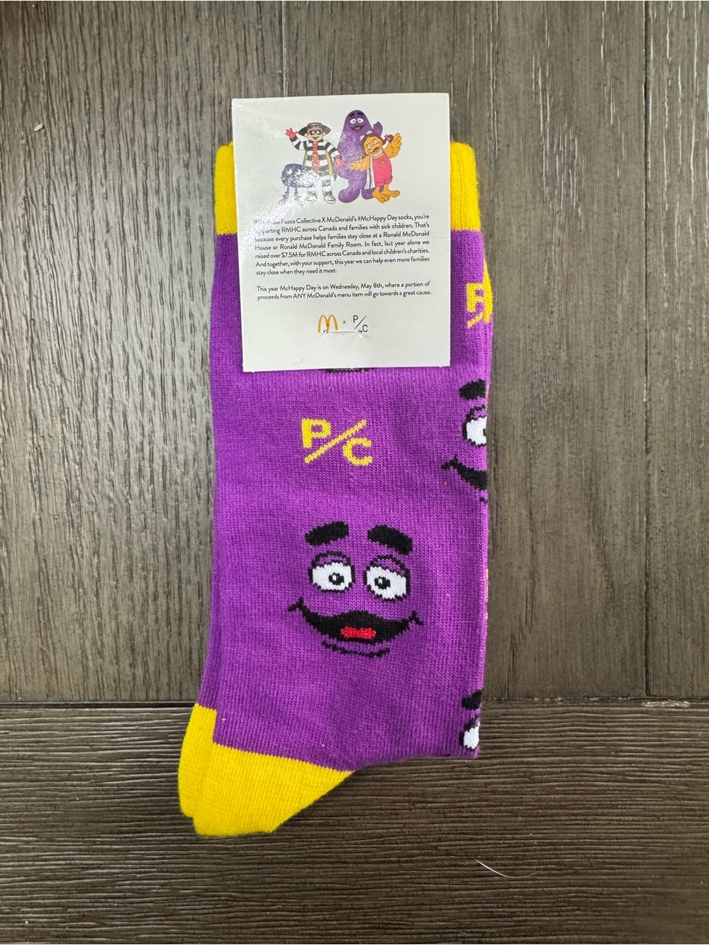 New Peace Collective McDonalds Grimace Socks
